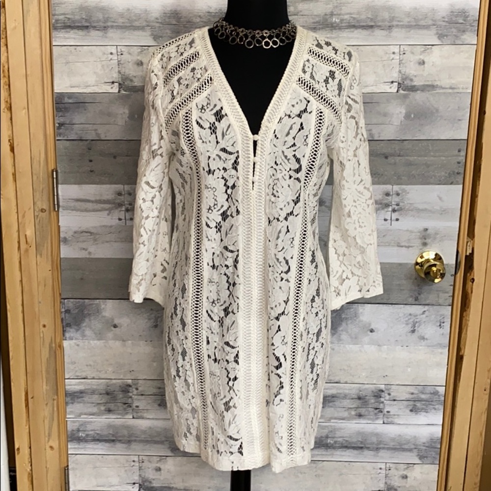 Marciano Lace Shift Dress Cover Dress Large